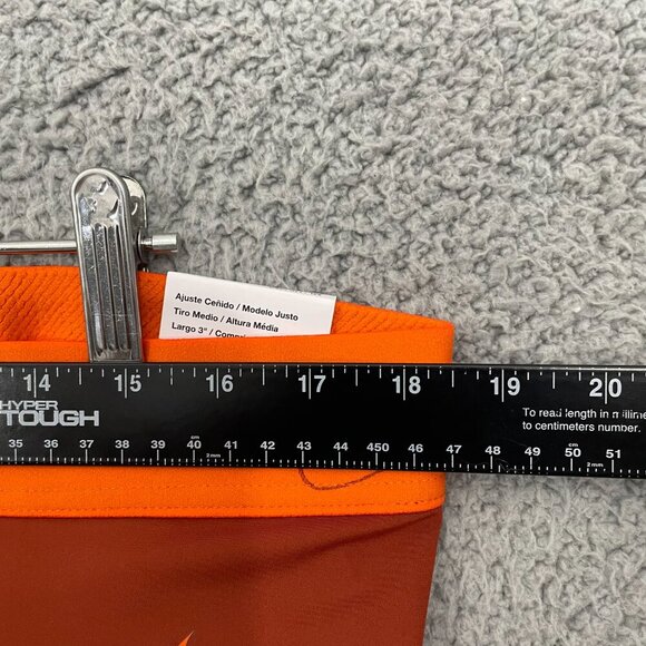 NEW Nike Pro Dri Fit Mid-Rise Shorts Women XXL Orange 3in GRX Athletic Training - Picture 9 of 13